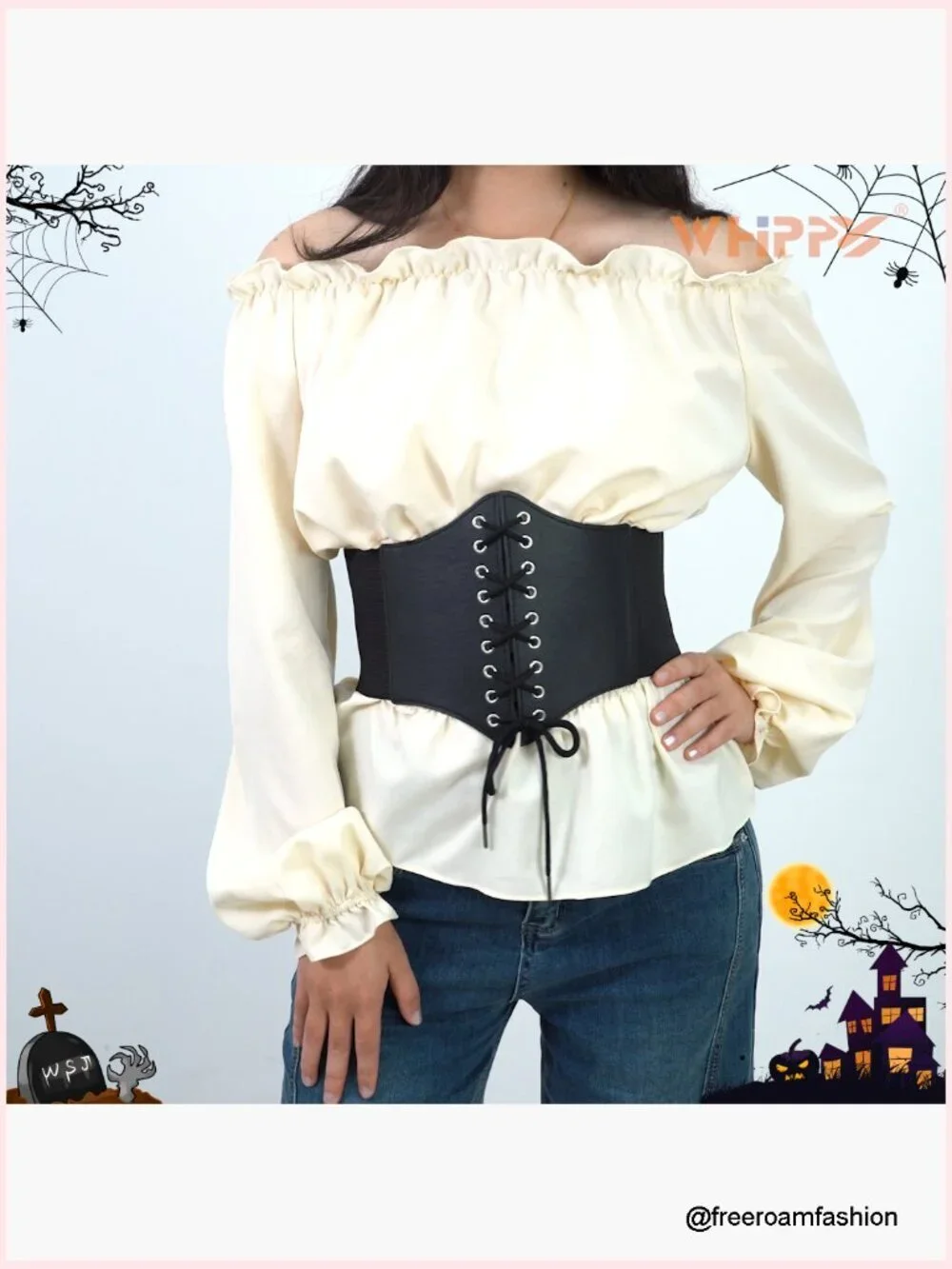 Women's Lace-Up Corset Wide Elastic Waist Belt